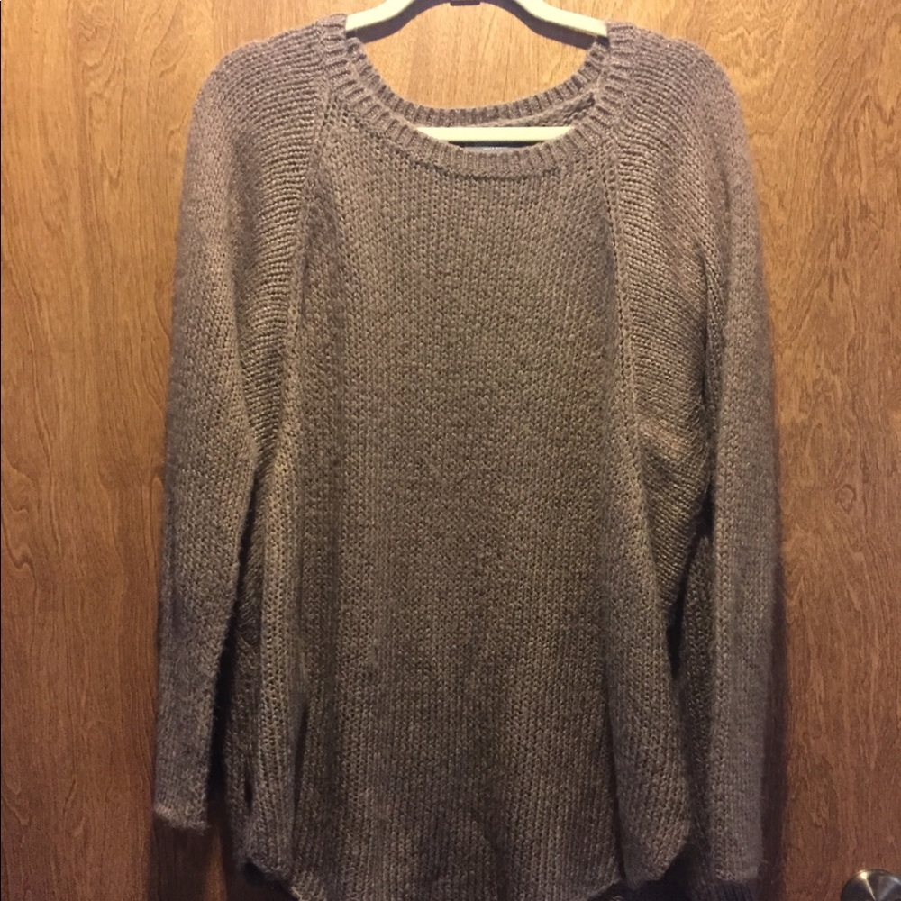 Taupe Wooden Ships sweater from Anthropologie